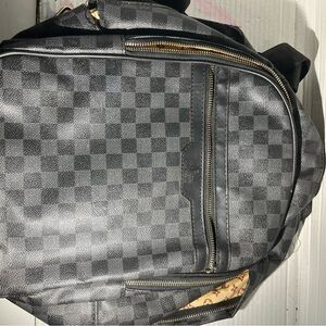 LV Checkered Backpack